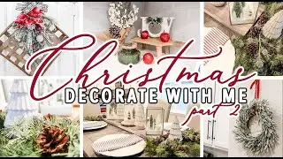 2022 CHRISTMAS DECORATE WITH ME | simple kitchen + dining Christmas decor | part 2