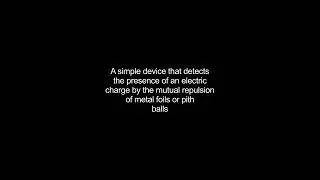 electroscope video Dictionary meaning and pronunciation