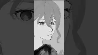 Practice painting Hina from my Manga Free the Wind☁️&bull;#Practice #freethewind #painting