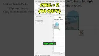 Tips And Tricks On How To Copy Multiple Cells Into A Single Cell In Excel #shorts