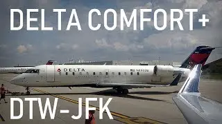 DELTA Comfort+ Detroit - New York JFK | Flight Report | August 2018 | 4K