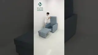 Antibacterial Waterproof Fire-retardant PU Leather Attendant Sofa Bed #sofabed #sofa #hospital