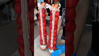 Tallest strawberry parfait in Taiwan🍓#taiwan #Favoritefoodsarehighcalorie