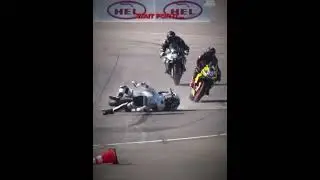 Bike rider fall on racing track 😱 #trollface #shorts