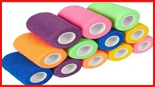 Self Adhesive Bandage Wrap, Cohesive Tape in 6 Colors 3 in x 6 Ft, 12 Pack