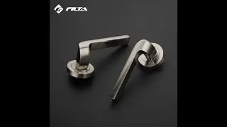 American Style Square Satin Nickel Fashioned Interior Door Lever Handle