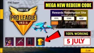 FREE FIRE REDEEM CODE TODAY 5 JULY | FF REDEEM CODE TODAY | FREE FIRE REDEEM CODE TODAY |REDEEM CODE