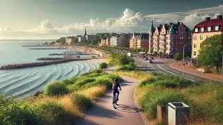 Sweden. Helsingborg - Gr&ouml;ningen. Video VR 360