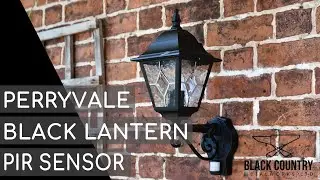 Traditional Black Wall Lantern With PIR Sensor