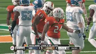 NCAA Football 19 NCAA Football 14 2018 2019 Roster (Gameplay) North Carolina vs Miami
