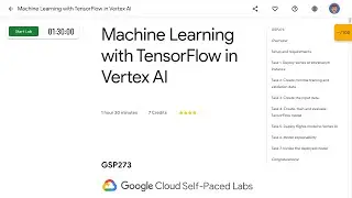 Machine Learning with TensorFlow in Vertex AI GSP273