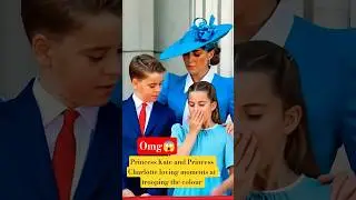 Princess Kate sneeze at trooping the colour parade 2025 with George Charlotte #shorts #katemiddleton