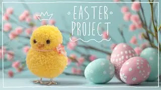 How to make simple Easter chick pom pom decoration (handmade decoration toy)