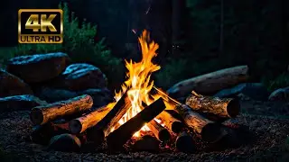 🔥Gentle Fireplace Crackling 24/7 | ❄️Snowy Mountain Cabin View | Winter Ambience (No Music)