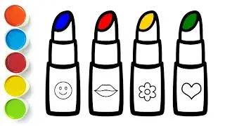 How to Draw Lipstick Step by Step | Cute Makeup Drawing for Beginners