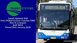 Transit Systems (1225] Volvo B12BLE Custom Coaches CB60 804 To Liverpool 