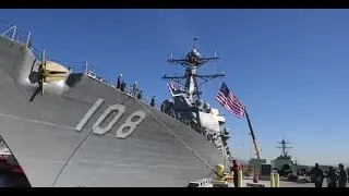 Destroyer DDG 108 USS Wayne E Meyer Deploys to the Pacific 1/5/2018