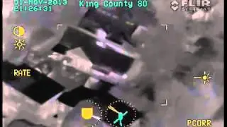 Seattle - King County Police Bust Burglar Hiding on Roof.