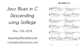 Jazz Blues in C (Solfege, Descending Chord Tones)