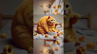 Big fat orange cat and peach #cat #peach
