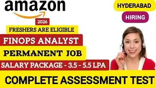 Amazon Finops Analyst Hyderabad | Hiring  | Fresher Jobs | 2026