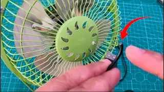 How to Repair Desktop Mini USB Table Fan | Mini USB Table Fan - DIY Fix a Broken Cable Wire