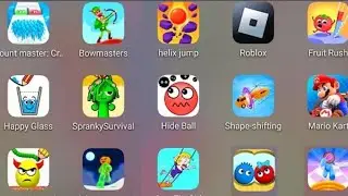 Happy Glass,  Roblox,  Fruit Rush,  Shape shifting,     Hide Ball