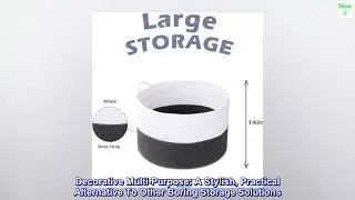 Hibsr Storage Basket XXXLarge Woven Laundry Hamper - 22