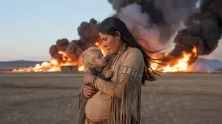 Mujer apache embarazada salva a los hijos del colono que mató a su esposo
