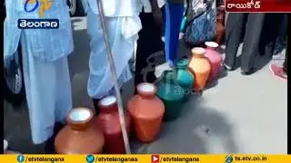 People Protest For Water | at Raikode in Sangareddy Dist