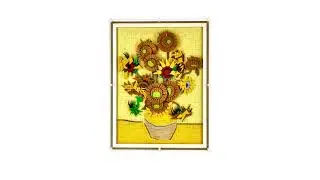 UNIQUEDISPLAY Wall Mounted Display Case for Lego 31215 Vincent van Gogh &ndash; Sunflowers