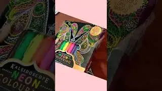 Vlog #1| Kaleidoscope Neon Colouring Kit | Butterflies & More #shorts