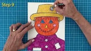 How to Draw a Scarecrow Face