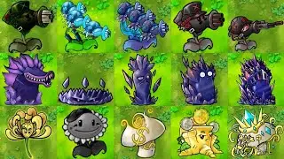 PVZ Fusion - New Plants Fusion Obsidian & Sun & Gatling VS Chalenge 999 Zombies
