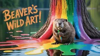 Watch a Beaver Create Colorful Chaos!