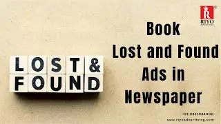 How to book Lost & Found ads | Lost & Found ads in newspaper. Call 9821984000 #lostandfound #lost