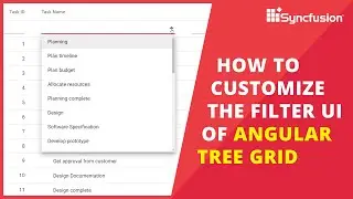 How to Customize the Filter UI of Angular Tree Grid