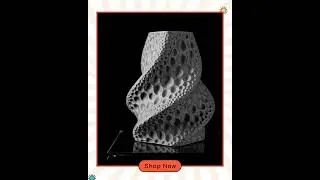 3D Printed Vase: Modern Moon Crater Design, Home Office Decor