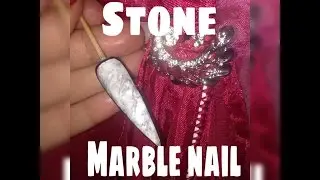 Εφέ Μάρμαρου με ημιμόνιμο!! / Stone marble nails with gel polish
