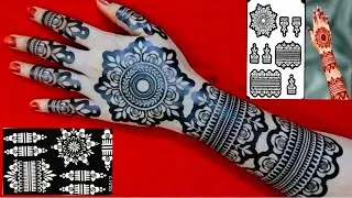 Tried Meesho reusable mehndi sticker first time look what happened🤭/how to use mehndi stencil#henna