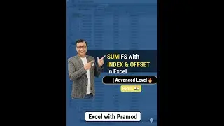 SUMIFS with INDEX & OFFSET in Excel | Advanced Level | Hindi