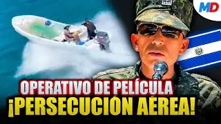 🚨 &iexcl;Persecuci&oacute;n en helic&oacute;ptero! Interceptan narcolancha en El Salvador