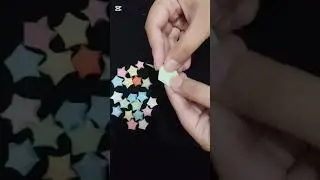 how to make cute little bracelet with dye paper stars/ very easy and beautiful 😍
