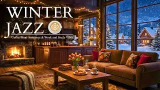 Cozy Winter Jazz ⛄ at Coffee Shop Ambience with Smooth Jazz Instrumental Music for Studying, Work