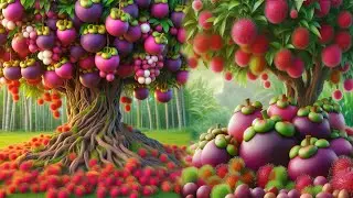 how to grow and plant hybrid fruit trees of mangosteen and rambutan. #gardening #plants #hybrid