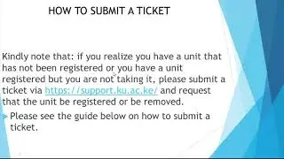KENYATTA UNIVERSITY STUDENT PORTAL