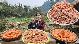 Harvesting Carrots and Making Traditional Carrot Jam Cake to Sell at the Market | Trieu Thi Thuy.