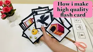 How to make easy and high quality flash card/ Flash card making ideas for english students at home