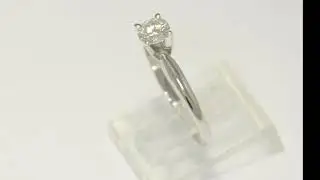 New Natural Diamond Solitaire Engagement Ring .40CT 14K WG Round Brilliant Sz 6 - 34691