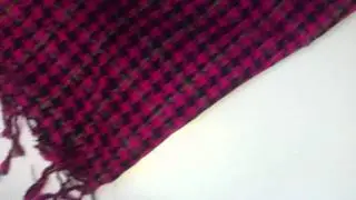 Neon Pink Check Scarf